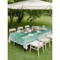 thumbnail image 4 of Outdoor Tablecloth with Umbrella Hole for Patio/Picnic/Party/Camping, Teal Waves Abstract Waterproof Table Cloth Rectangle Table Cover Washable, Boho Summer Beach Coastal Ocean Beach (54"x 80"), 4 of 9