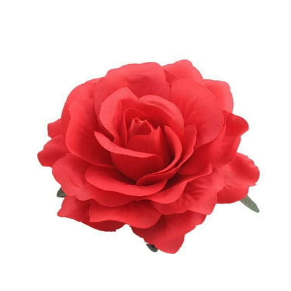XmhyTop-A 5pcs Brooches Pins Hair Flowers Fabric Hair Clips, Rose Hair Clips, Hairpin Brooch, Flower Headpieces,Red
