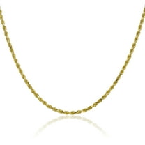 10K Solid Yellow Gold 2mm Rope Chain Twisted Link Necklace