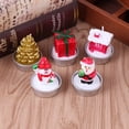 thumbnail image 3 of Velas Navideñas Decorativas con Diseños Festivos y Piñas (Paquete de 3) - Ideal para Decoración de Hoteles y Restaurantes, 3 of 5