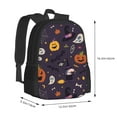 thumbnail image 3 of DouZhe Lightweight Backpack, Halloween Pumpkins Bats Witch Prints Travel Outdoor Hiking Bag School Bookbag Casual Daypack Backpacks for Women Men, 3 of 7