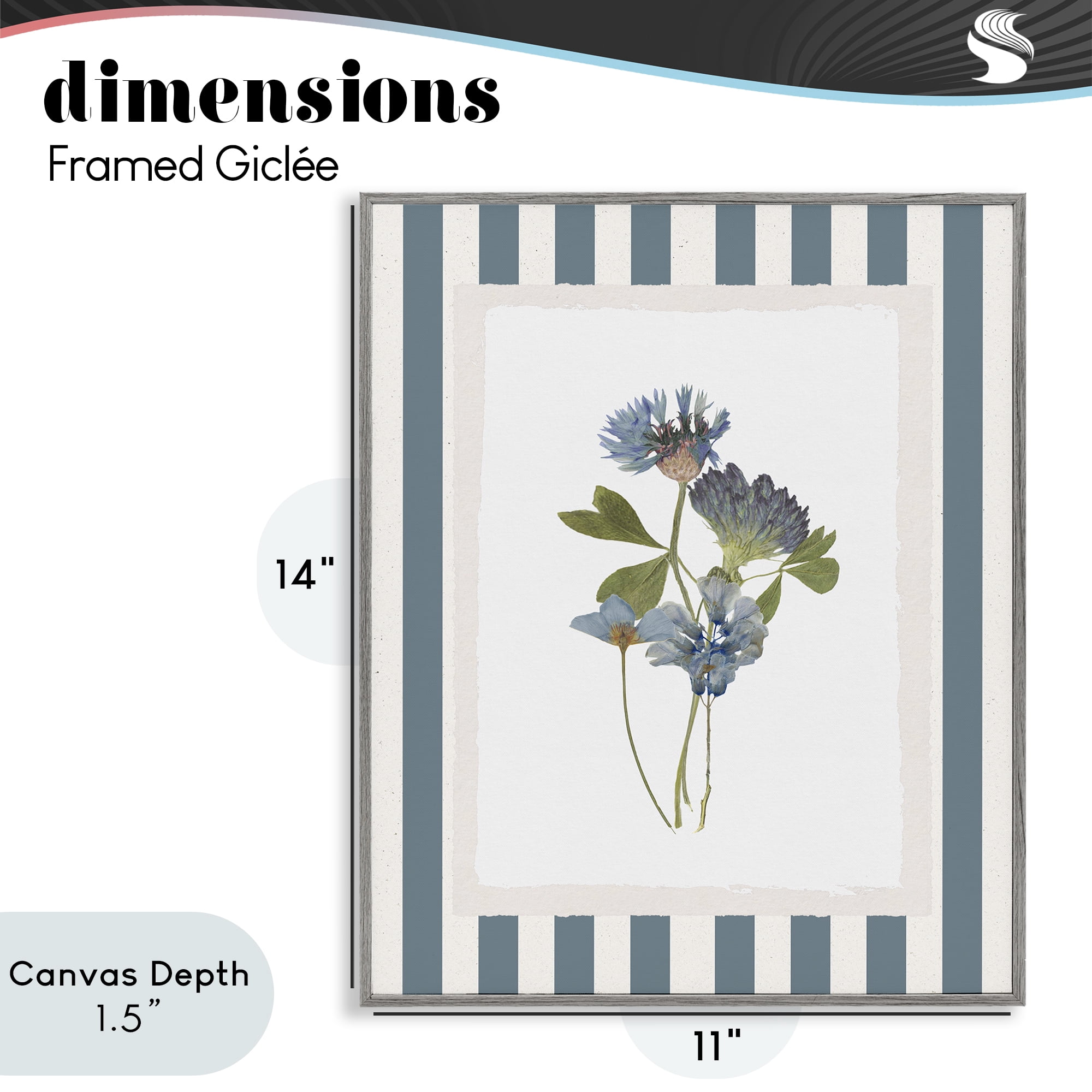 Stupell Industries Summer Memories Flowers Gray Framed Giclee Art, design by Val Rhodes