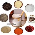 thumbnail image 3 of Juego de 3 botes para condimentos simples y elegantes, caja de vidrio decorativa para condimentos con tapa y base de cuchara de bambú para cocina casera, 3 of 5