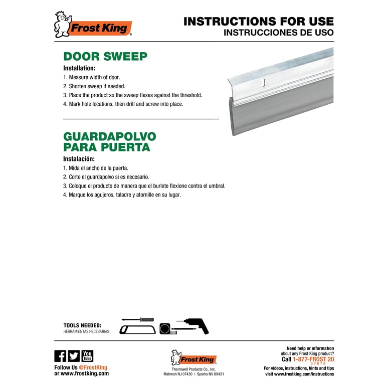 Frost King A62/36WH Premium Door Sweep – 2