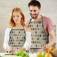 thumbnail image 5 of Beige Bigfoot and Pine Tree Pattern Apron-Garden Aprons for Women with Pockets-Cotton Linen Waterproof Kitchen Cooking Gardening Aprons Adjustable for Kitchen,Cooking,BBQ and Salon 33x27 Inch, 5 of 7