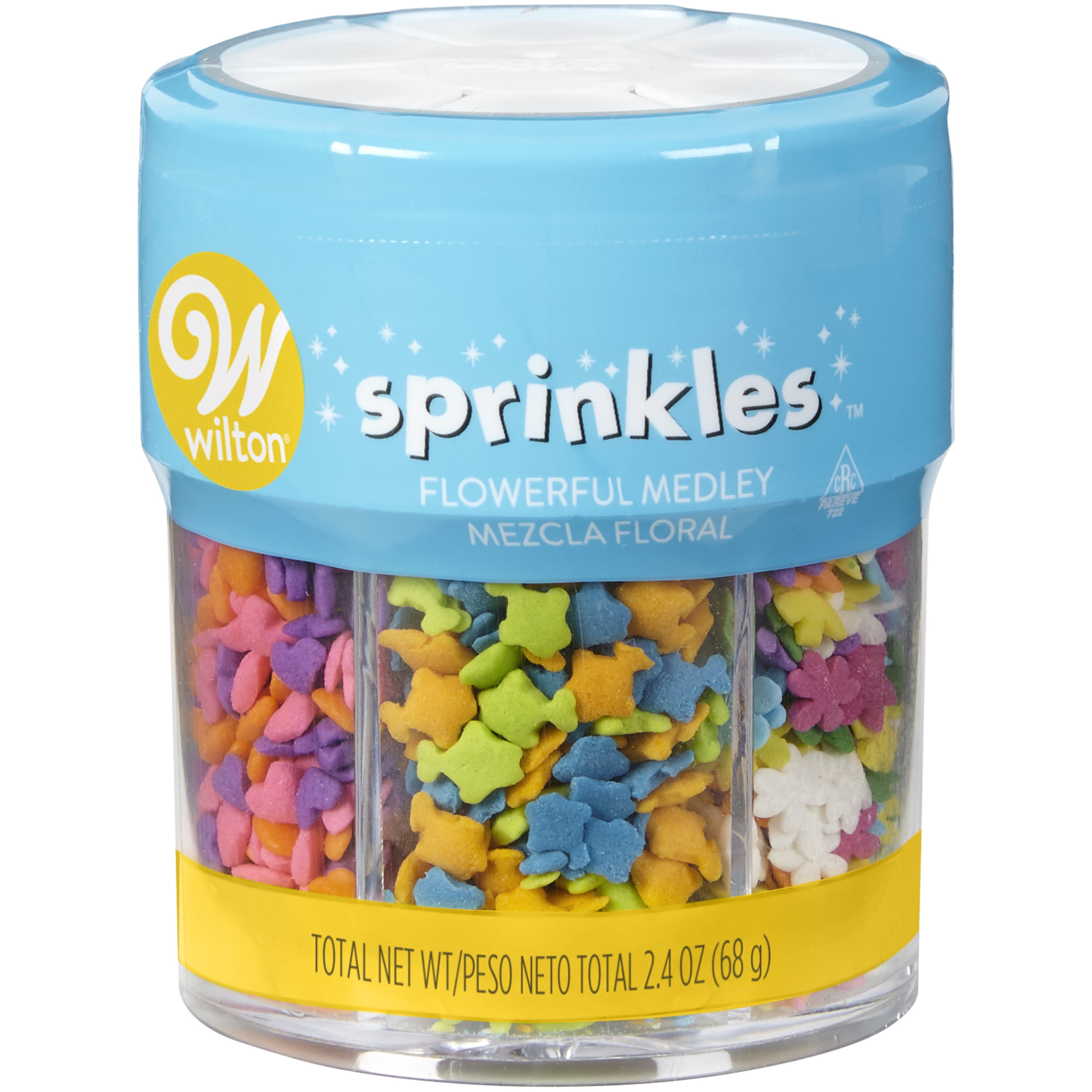 Wilton Happy Spring Floral Medley 6-Cell Sprinkle Mix, 2.4 oz