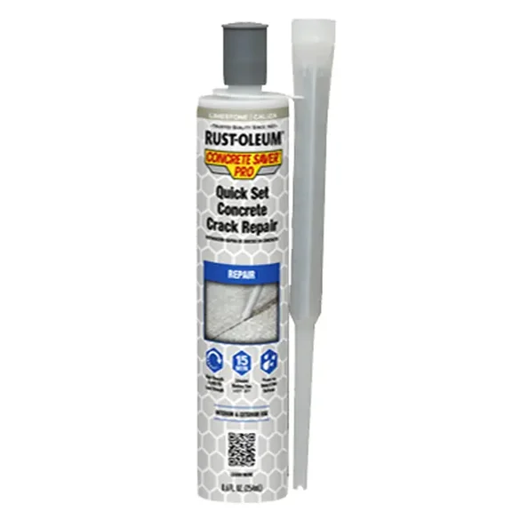 8.6 oz Rust-Oleum 392525 Limestone Concrete Saver Pro Quick Set Concrete Crack Repair