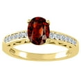 thumbnail image 2 of Tommaso Design�  Oval 7x5mm Genuine Garnet Solitaire Engagement Ring, 2 of 9