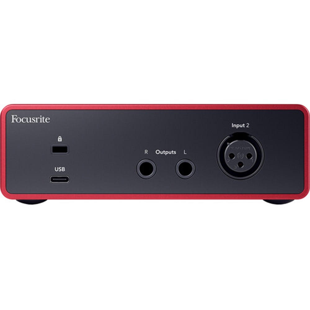 Focusrite Scarlett Solo USB-C Audio Interface (4th Generation) with Clamp On Headphone Holder, Tripod Mic Stand + Boom, Kellopy Pop Filter & XLR Cable Bundle