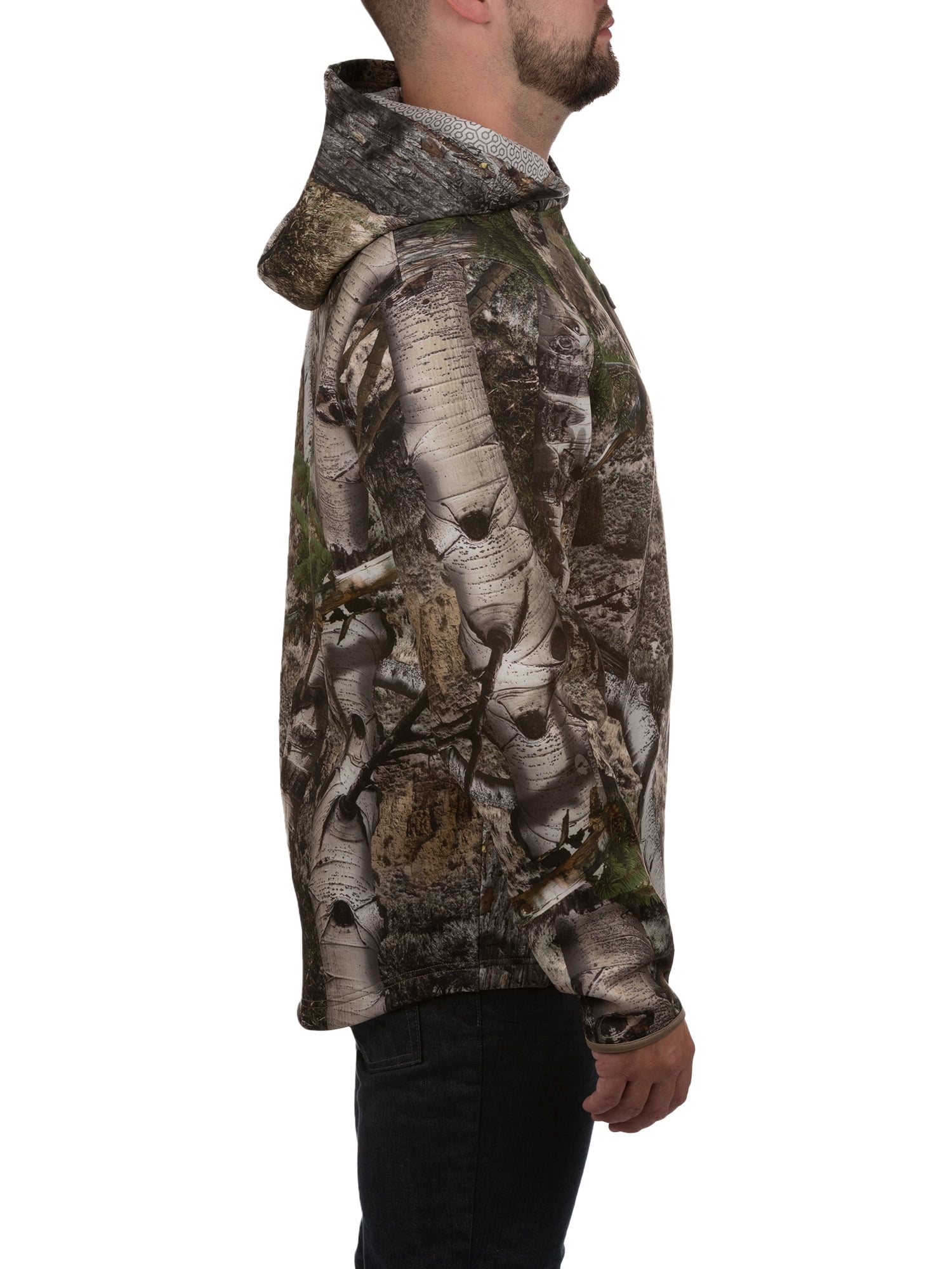 Mossy Oak Mountain Country Mens Premium Warming Hoodie with Neck Gaiter
