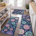 thumbnail image 2 of Pioneer Flower Floral Print Pattern Kitchen Rugs Sets Of 3,Kitchen Runner Rugs Non Skid Washable,Decorative Kitchen Floor Mats for Kitchen,Sink,Laundry,17"x30"+ 17"x47" + 17"x59", 2 of 6