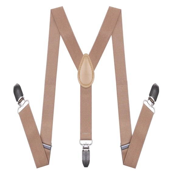 TELOLY Mens Suspenders,Lightweight Suspenders for Men,Breathable Suspenders for Men Heavy Duty,Khaki