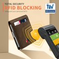 thumbnail image 4 of Billetera RUNBOX, delgada, de piel, para billetes, con bloqueo RFID, para hombre, 4 of 7