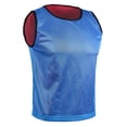 thumbnail image 3 of Athllete Reversible Pinnies Training Vest Scrimmage Practice Jersey (Red/Blue, Small), 3 of 5