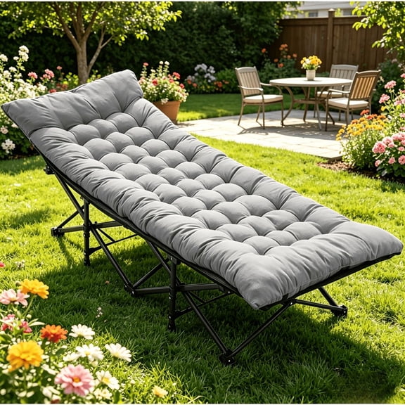 Full bed with upholstered and pillows for home leisure, guest bed - Adjustable single sofa bed, durable iron rack, easy to transport and store, a must-have guest bed for Christmas home