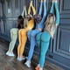 thumbnail image 2 of Los pantalones de la yoga empujan hacia arriba las polainas de la yoga de la aptitud del deporte del gimnasio de las mujeres, 2 of 5