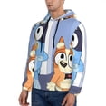 thumbnail image 3 of Lsque Bluey Pattern Casual Men's Hoodie,Hooded Sweatshirt with Kangaroo Pocket,Pullover Hoodie-4X-Large, 3 of 8