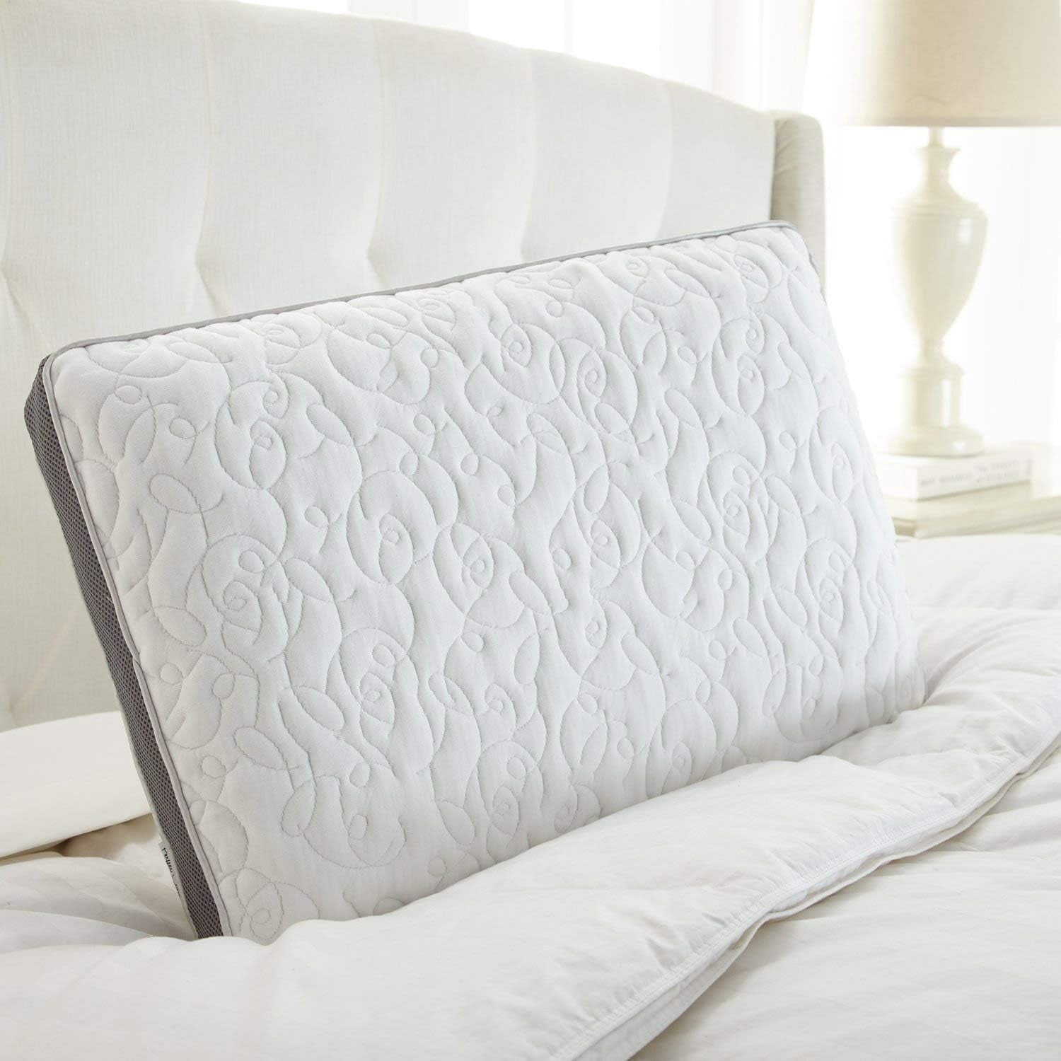 Perfect Cloud Double Airflow Memory Foam Pillow 5.5” Breathable Cooling Standard Pillow