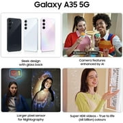 Open Box Samsung Galaxy A35 (128GB + 8GB) | 6.6 120Hz Display 5G + 4G LTE | GSM Unlocked Smartphone (International Version)