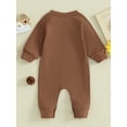 thumbnail image 5 of Newborn Infant Baby Boy Girl Football Jumpsuit 3M 6M 12M Long Sleeve Onesie Romper Playsuit Fall One Piece Outfit, 5 of 10