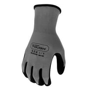 Hyper Tough Performance Grip Gloves, ANSI, Nitrile, Nylon, Spandex, Gray, Medium
