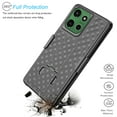 thumbnail image 3 of For Motorola Moto G Power 5G 2025 Case with Belt Clip Holster, Heavy Duty Shockproof Rugged Cell Phone Case Shell Combo Protective Kickstand Cover for Moto G Power 5G 2023 - Black, 3 of 10