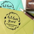 thumbnail image 3 of Printtoo Round Personalized Wedding Favor Stamp Custom Wood Mounted Stamp Let Love Grow Rubber&nbsp;Stamper-1.96 Inches Diamater, 3 of 4