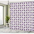 thumbnail image 4 of Ambesonne Geometric Shower Curtain, 70s Vintage Minimalist, 69"Wx70"L, Plum Mauve, 4 of 4