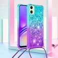 thumbnail image 2 of Funda para Samsung Galaxy A06 Brillantina Líquida Divertida Reluciente y con Cristales en Movimiento Cuerpo Cruzado con Cordón Ajustable, 2 of 5