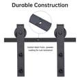 thumbnail image 3 of Yescom 6.6 FT Black Carbon Steel Sliding Barn Wood Door Hardware Track Roller Kit Set Yescom Modern, 3 of 9