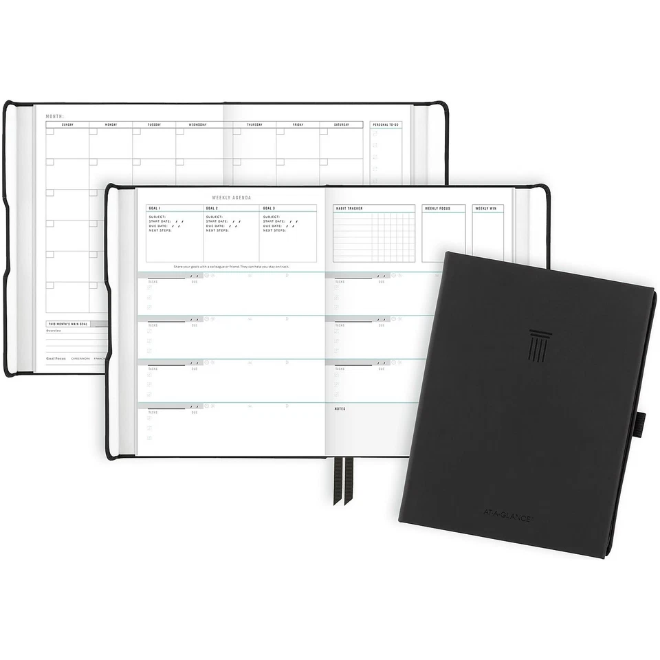 At-A-Glance Foundation 5.5" X 8.5" Weekly & Monthly Planner Faux Leather Cover