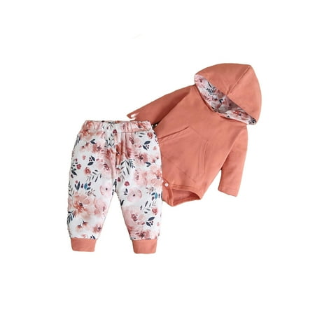 

Casual Floral Print Hooded Long Sleeve Multicolor Baby Sets (Baby s)