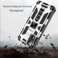 thumbnail image 5 of For Google Pixel 7 Pro Built in Magnetic Kickstand, Military Hybrid Bumper Heavy Duty Dual Layer Hard Rugged Protective Phone Case Cover by Xpression - Silver, 5 of 8