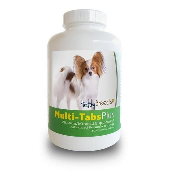 Healthy Breeds Dog Multi-Tab Vitamin and Mineral Supplement for Papillon, 180 Chews