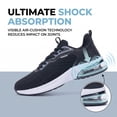 thumbnail image 4 of REABO Men's Slip-on Breathable Air Cushion Running Shoes, Blackwhite, Size 10, 4 of 9