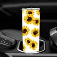 thumbnail image 6 of Sunflower Skinny Tumblers with Lids and Straws, Stainless Steel Vacuum Insulated Double Wall Travel Tumbler Cups 20 OZ for Men Women, 6 of 6