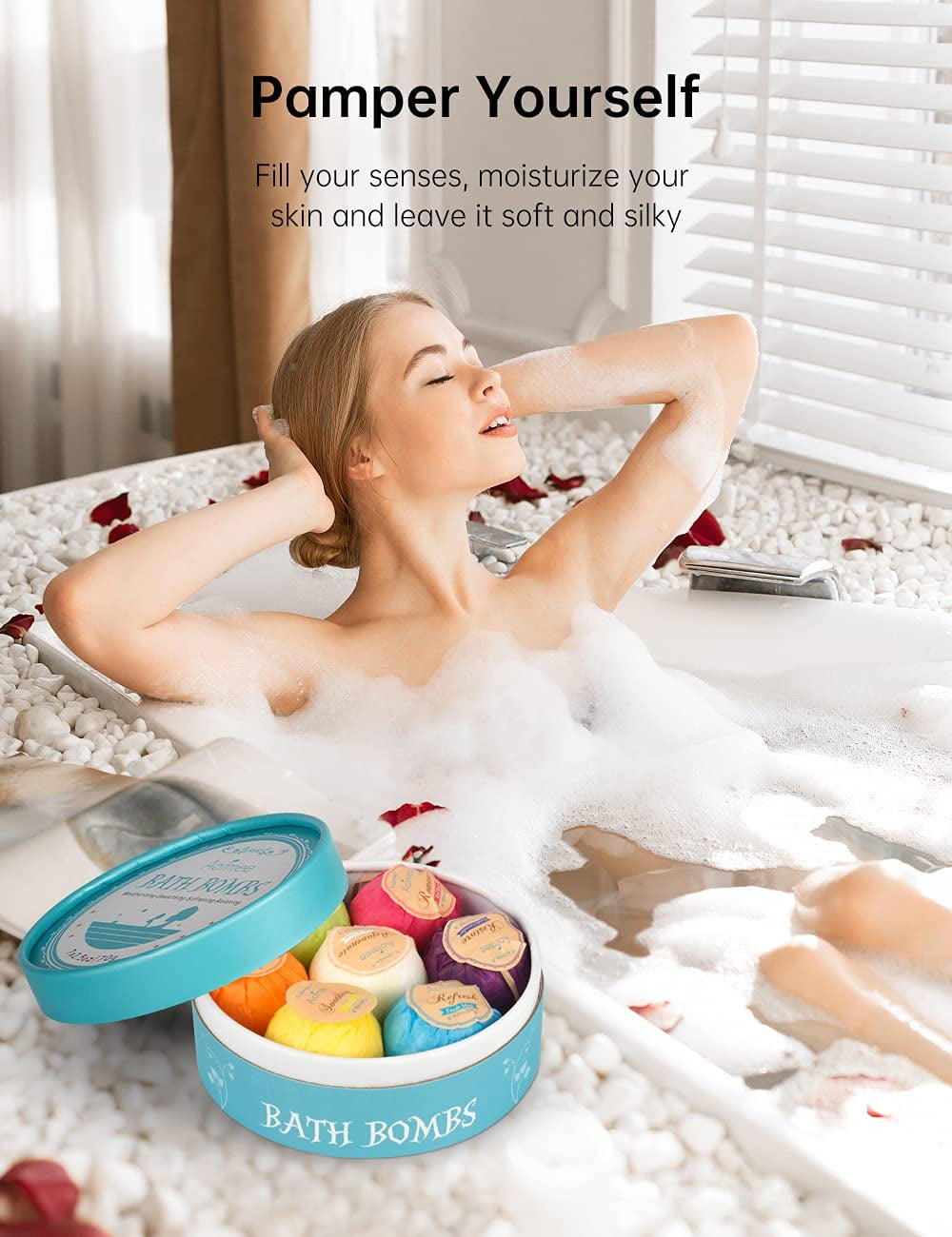 Aofmee Bath Bombs Set 7 Natural Spa Fizzy Salts photo 3