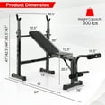 thumbnail image 2 of Gymax Adjustable Incline Weight Bench Barbell Rack Set w/ Leg Developer Fitness Machine, 2 of 10