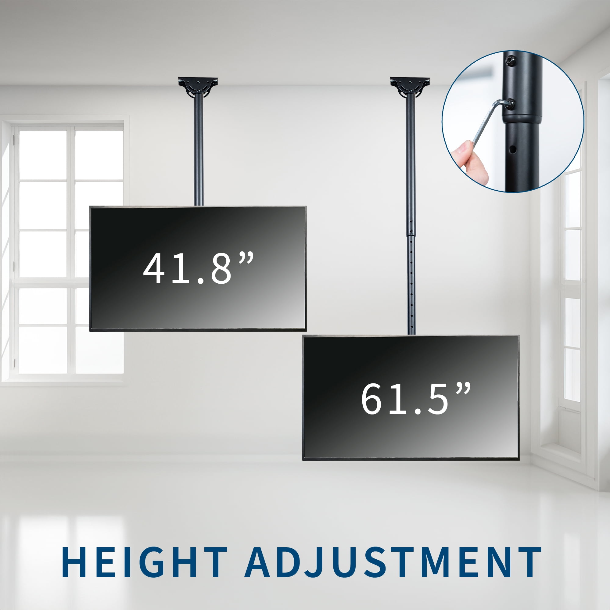 VIVO Extending Ceiling TV Mount for 37 to 90 inch Screens, 5ft Pole