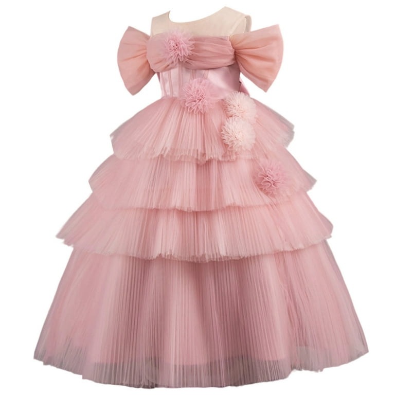 birthday statement dress Girls Rainbow Tulle Birthday Dress main image 1