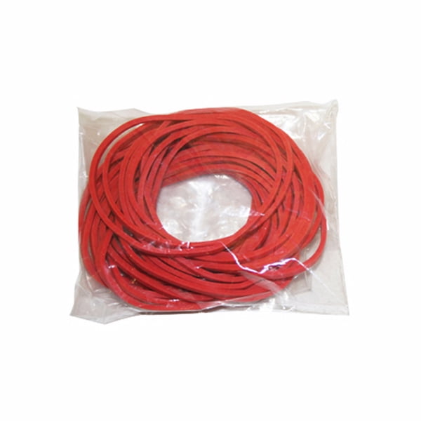 Red rubber bands, 25 each