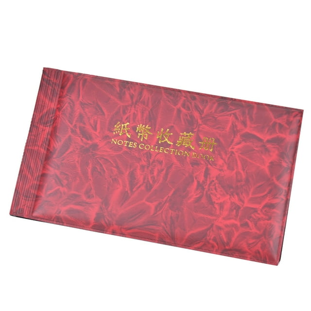 30 páginas de papel, moneda, colección de billetes, libro de almacenamiento, álbum, soporte para billetes, color rojo rosa