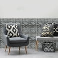 thumbnail image 5 of FUDAKUNA Self Adhesive PVC 12" x 12" Wallpaper Wall Sticker, 6 Pieces Gray Mosaic Brick Tile Backsplash, 5 of 8