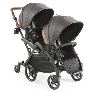 Contours Curve V2 Double Tandem Stroller, Black Herringbone, Unisex