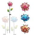 thumbnail image 5 of Adeco  Set of 3 Solar LED Metal Flowers Garden Stakes, 5 of 8