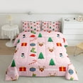 thumbnail image 2 of Homewish Kawaii Xmas Snowman Full Size Comforter Sets,Wild Christmas Reindeer Bedding Comforter Set,Happy New Year Bedding Sets For Kids,Luxury Bedroom Decor Reversible,3pcs, 2 of 8