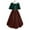 Green, variant on Kiplyki Gothic Dress for Women Round Neck Flare Sleeve Off Shoulder Medieval Vintage es With Corset Patchwork Gowns