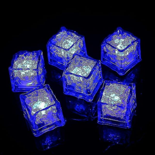 Light Up Ice Cubes, 12 Pack Multi Color Led Ice Cubes, Reusable Glowing Flashing Ice Cube For Club Bar Party