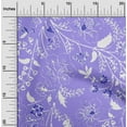 thumbnail image 2 of oneOone Polyester Spandex Medium Purple Fabric Jacobean Floral Sewing Fabric By The Yard Printed Diy Clothing Sewing Supplies 56 Inch Wide, 2 of 4
