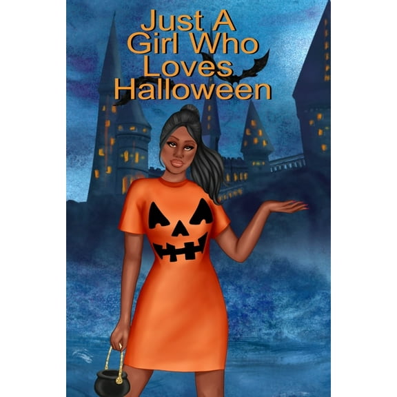 Just A Girl Who Loves Halloween: Fall Composition Book For Spooky & Creepy Haunted House Stories - Best Friend Autum, (Paperback)